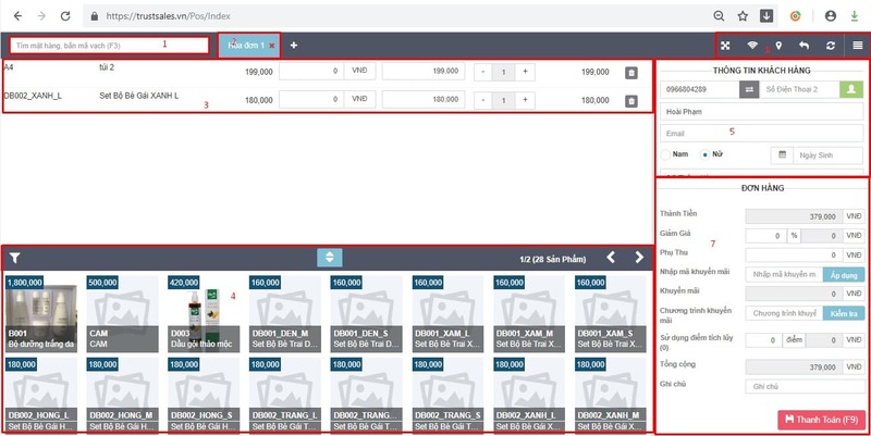 phần mềm bán hàng tạp hóa free - TrustSales