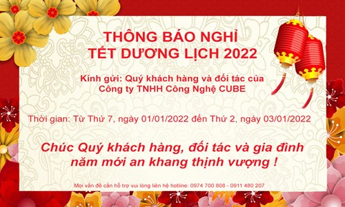 Thông Báo Lịch Nghỉ Tết Dương Lịch 2022